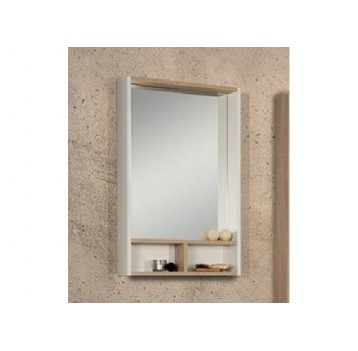 Зеркало-шкаф Йорк 55 Белый/Дуб сонома