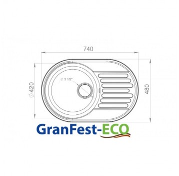Мойка GRANFEST Quartz Eco 18 Рондо 740*480